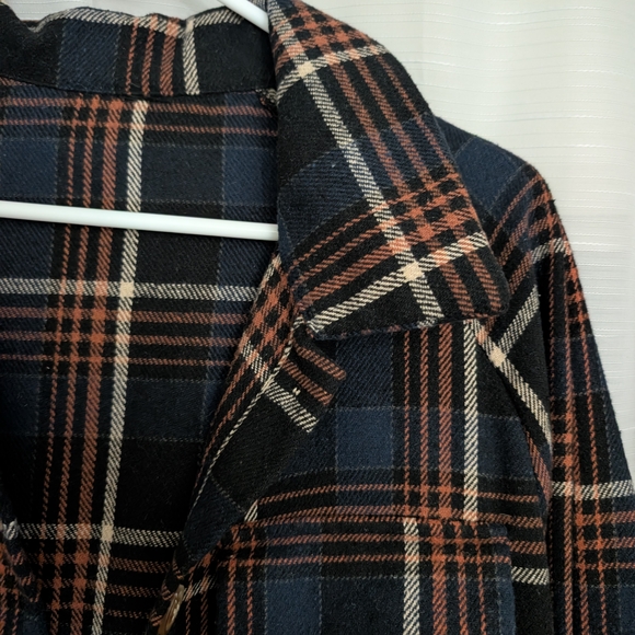 Plaid Button-Up Shirt Dress - Picture 2 of 3